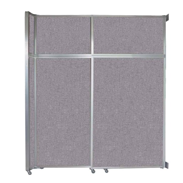 Versare Operable Wall Sliding Room Divider 6'10" x 8'5-1/4" Cloud Gray Fabric 1072208 - main